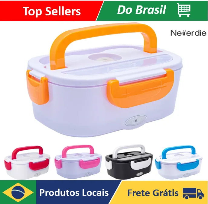 Marmita Elétrica Carro Automóveis Portátil Térmica Box Pote. COM CABO USB PARA CASA