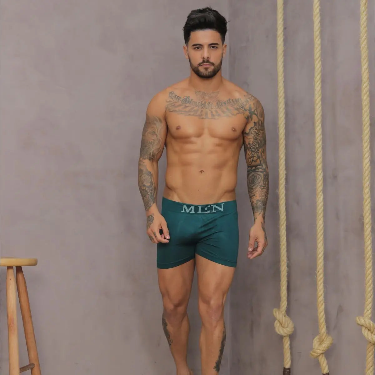 Kit de Cuecas Boxer de Microfibra para Homens 10 cuecas