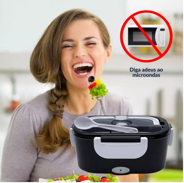 Marmita Elétrica Carro Automóveis Portátil Térmica Box Pote. COM CABO USB PARA CASA
