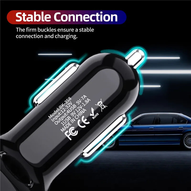 Carregador de carro usb total 250w pd qc3.0 usb c carregador de telefone de carro tipo c adaptador para iphone samsung huawei xiaomi carga rápida
