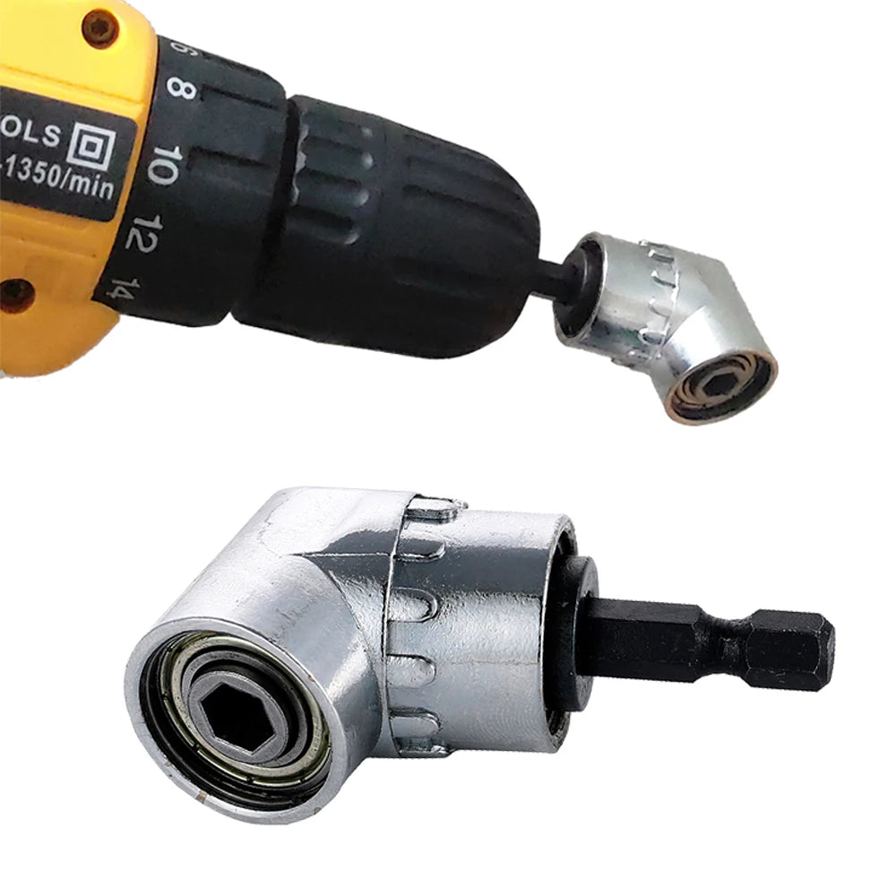 Conjunto de ferramentas de chave de fenda de chave de fenda de chave de fenda de ângulo reto ajustável de 105 graus 1/4 Hex Shank para ferramentas de bits de chave de fenda de broca elétrica