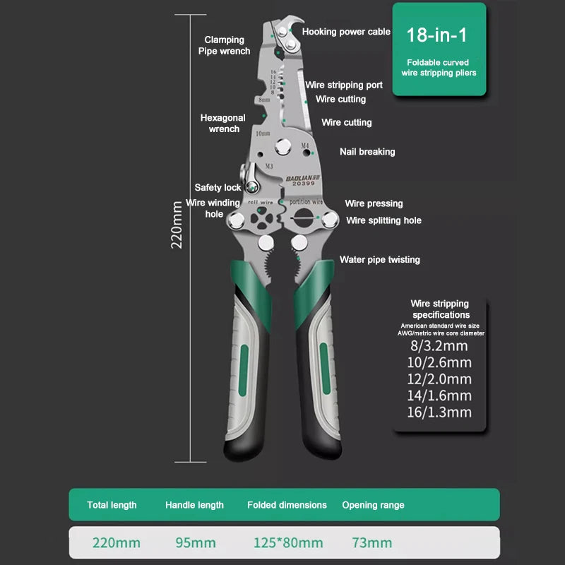 Alicate Multifuncional 8 em 1 - FletMax
