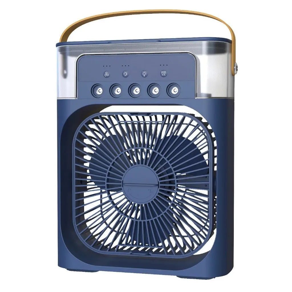 Refrigerador De Ar Ventilador Umidificador Portátil Com Led Reservatório De Água Led USB