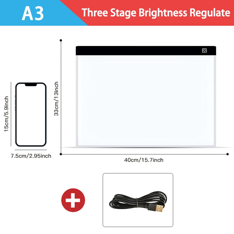 led desenho de animação pintura brinquedos educativos 3 nível placa regulável presente luz ajustável bloco de notas para crianças
