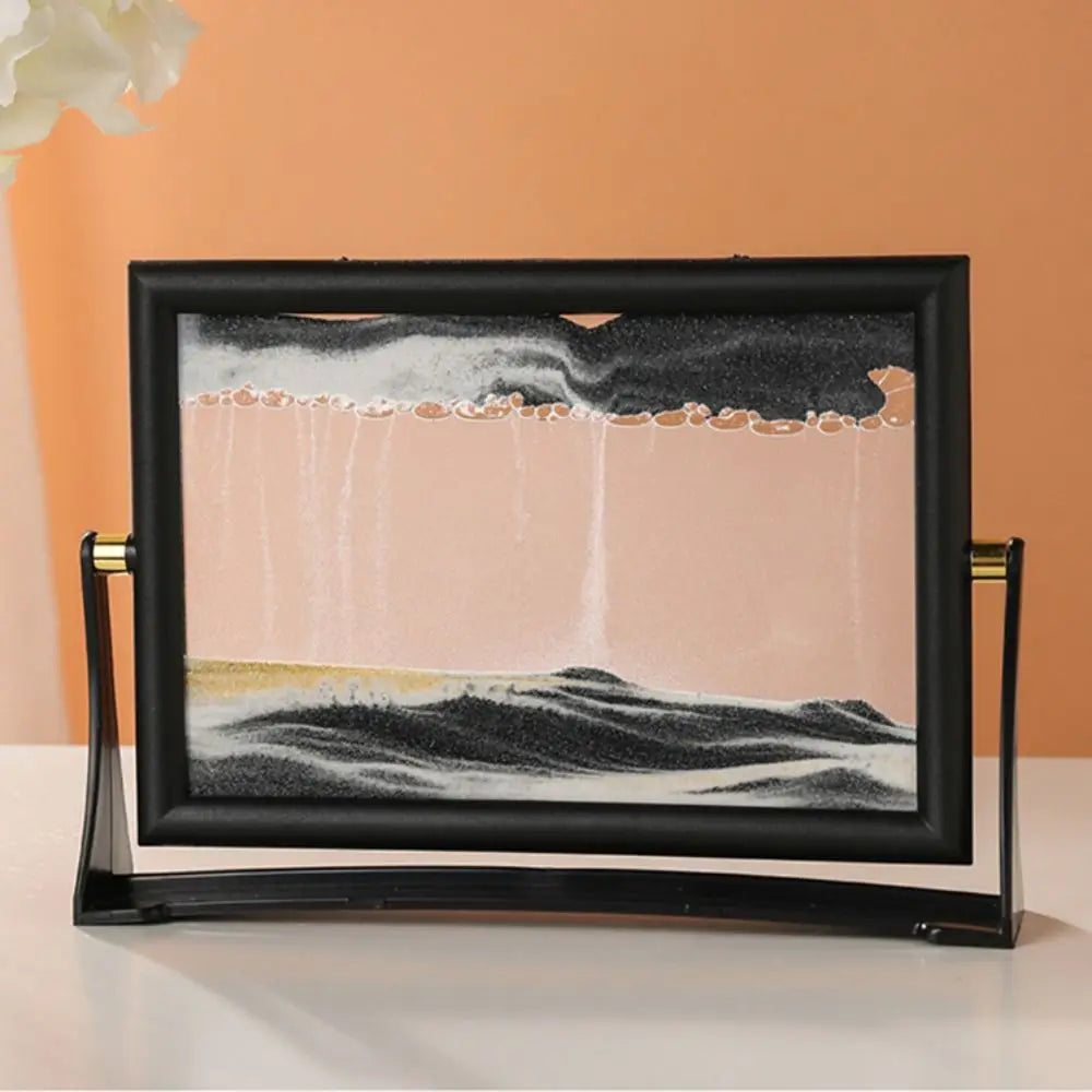Movendo areia arte imagem para Home Decor, 3D Sandscape em movimento, Sandscape rotativo, presente.