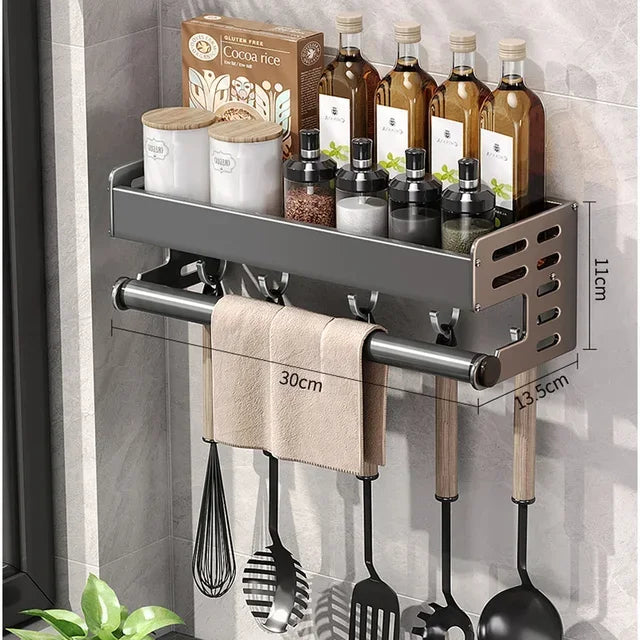 Organizador De Condimento Montado Na Parede Spice Rack Armazenamento De Louça.