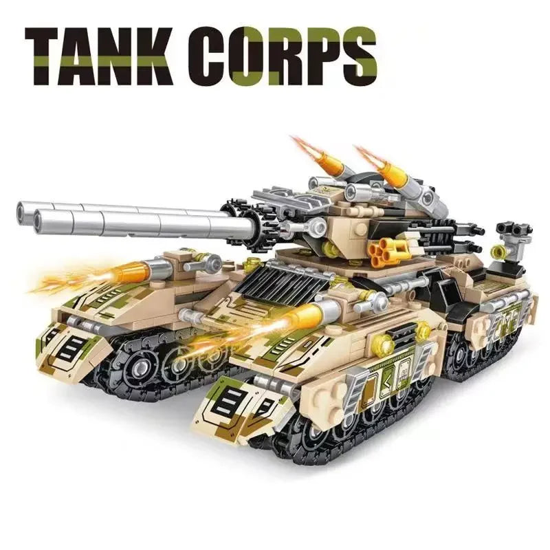 2024 ww2 veículo militar tanque 8in caminhão modelo blocos de construção tijolos de brinquedos presentes para meninos adulto para se divertir montando.