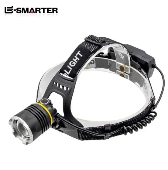 Recarregável xhp50 led farol à prova dwaterproof água luz de cabeça pesca busca acampamento cabeça lanterna zoom