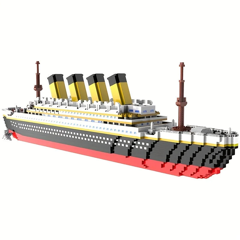 Brinquedo de montagem de bloco de construção Titanic gigante menino menina e para adultos,quebra-cabeça modelo de navio de cruzeiro