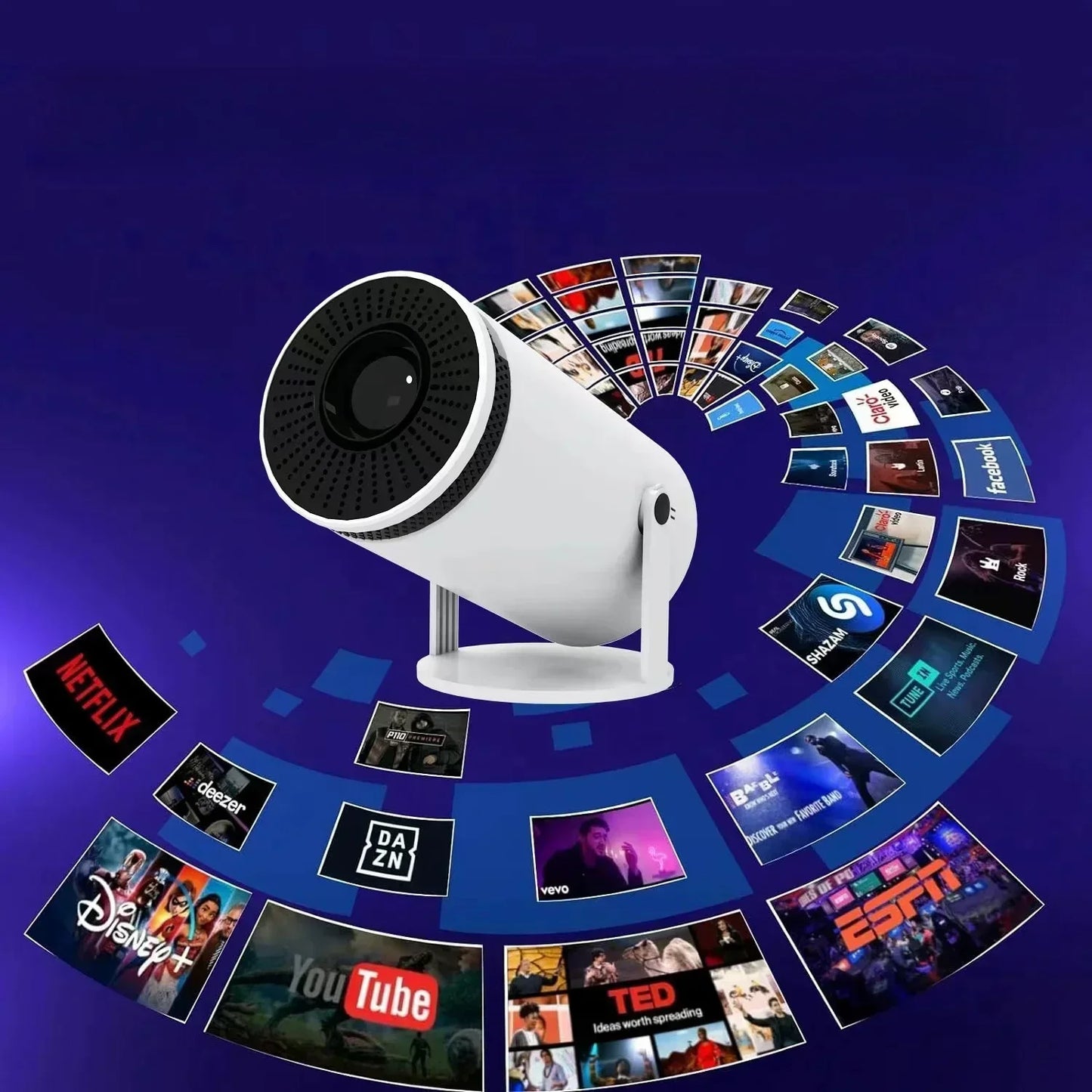 Transforme sua casa em um verdadeiro cinema com o Projetor LED Salange-P30 720P - Compatível com Android e iOS.