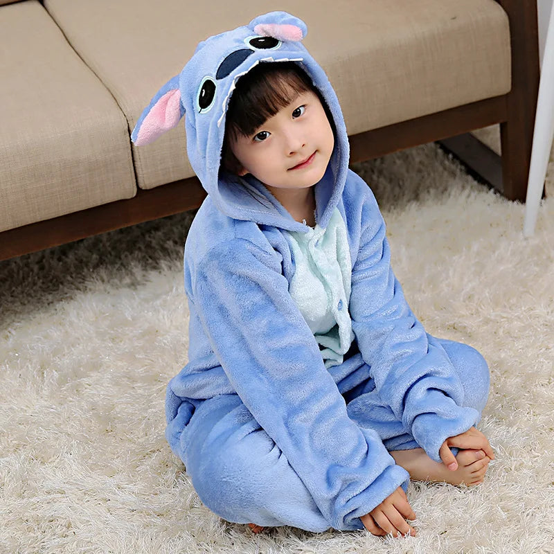 pijama disney-Stitch de inverno para crianças,agradavél e quentinho.