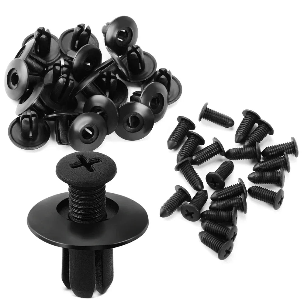 Kit com 100 Parafusos Fixadores para Carro + Caixa Organizadora - FixedCar