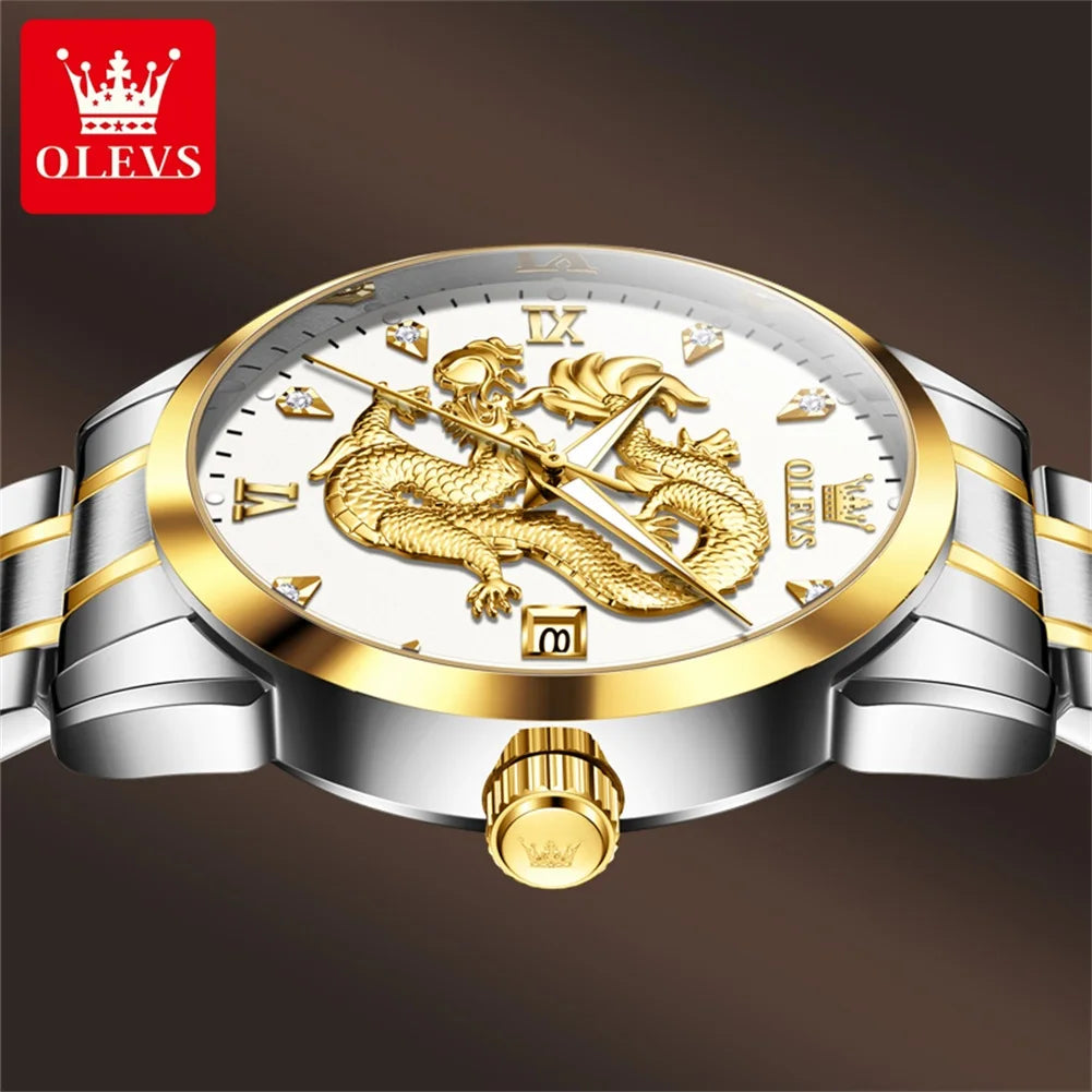 relógio.Seja inesquecível com o Olevs Ultra Diamond: o relógio que exala poder e estilo.