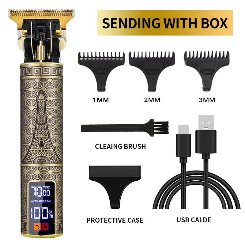 Profissional Aparador De Cabelo Elétrico Sem Fio, Impermeável, Recarregável,barbeador facíl de manuzear.