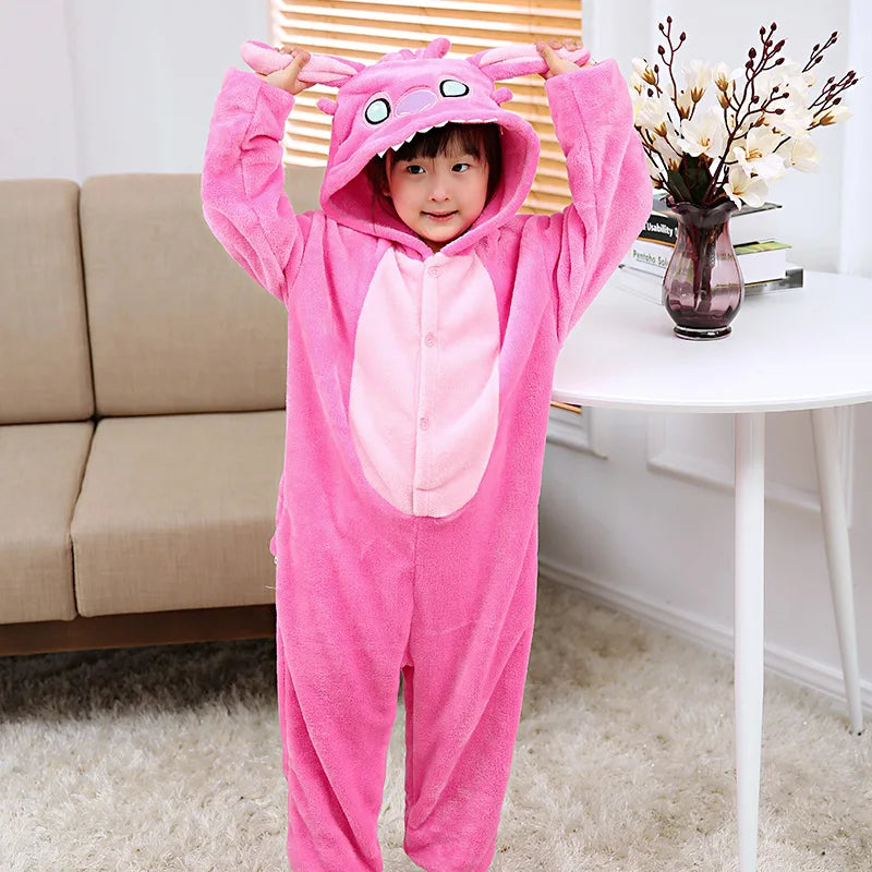 pijama disney-Stitch de inverno para crianças,agradavél e quentinho.