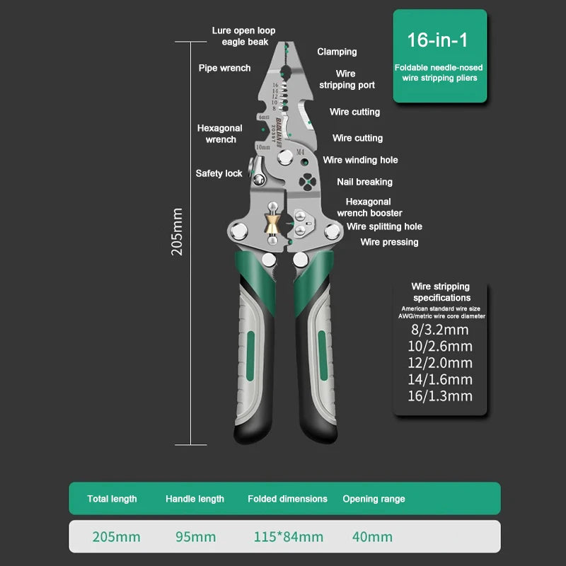 Alicate Multifuncional 8 em 1 - FletMax