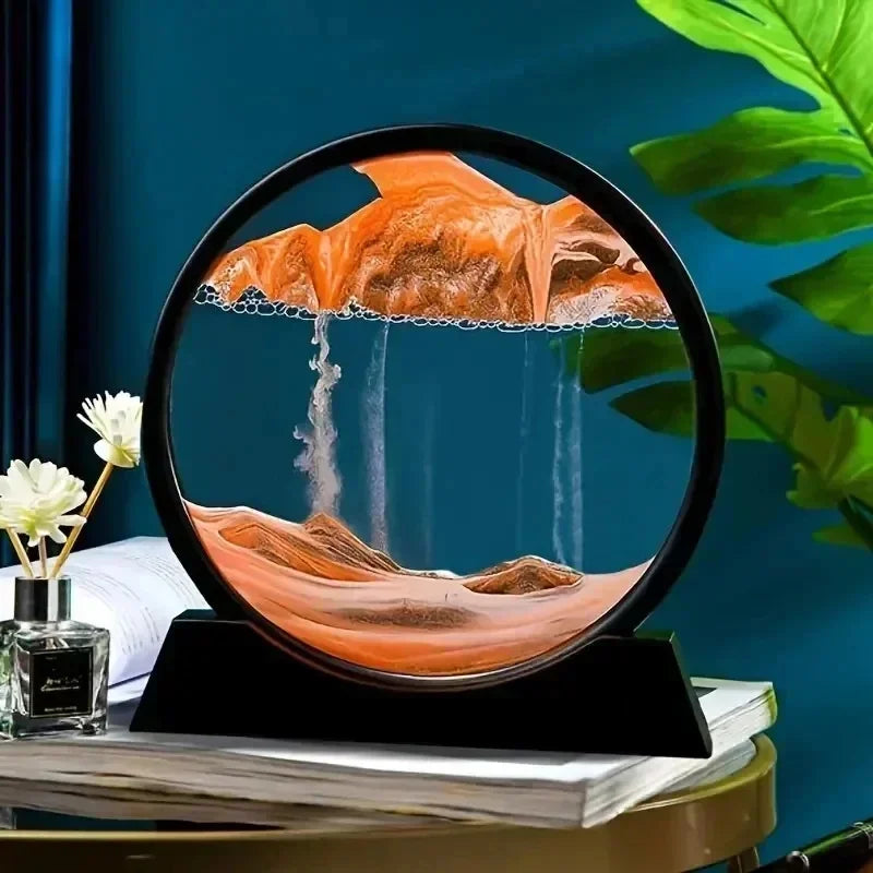 Deixe a arte fluir e transforme seu espaço! O Quadro de Decoração de Areia Movediça Fluindo 3D é uma peça de decoração única que combina arte e movimento para criar um espetáculo visual hipnotizante.