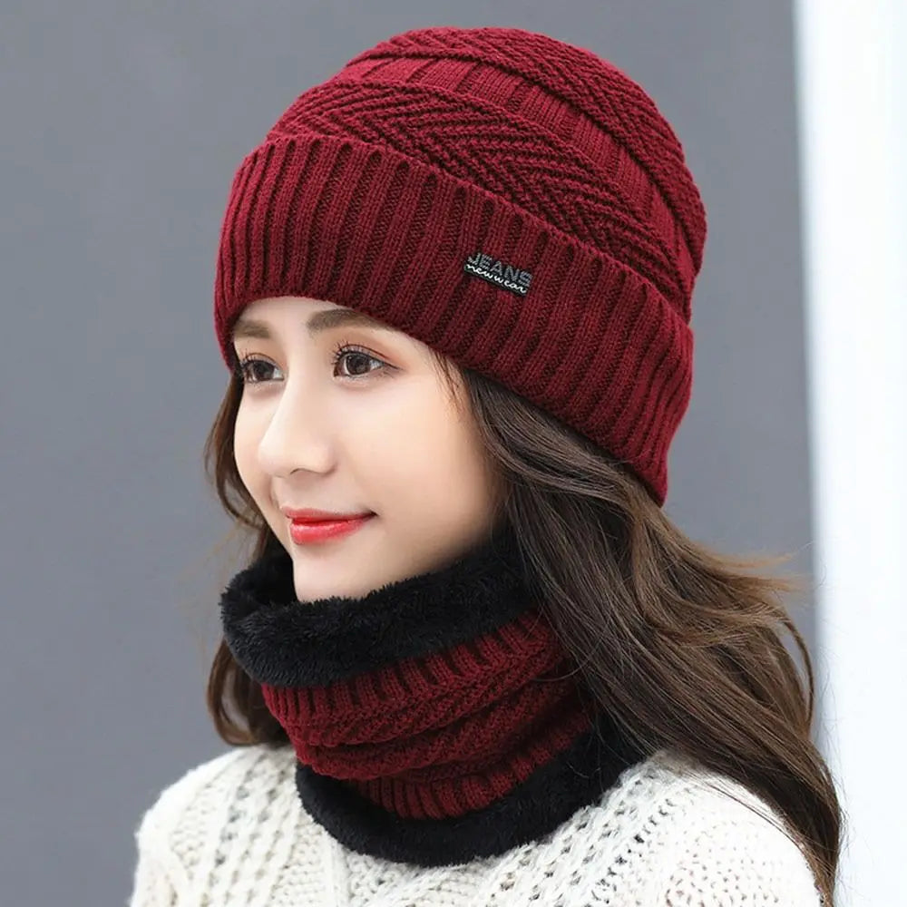 Masculino e feminino inverno gorro cachecol casual lã térmica macio quente balaclava lã,pescoço mais quente perfeito pro inverno.