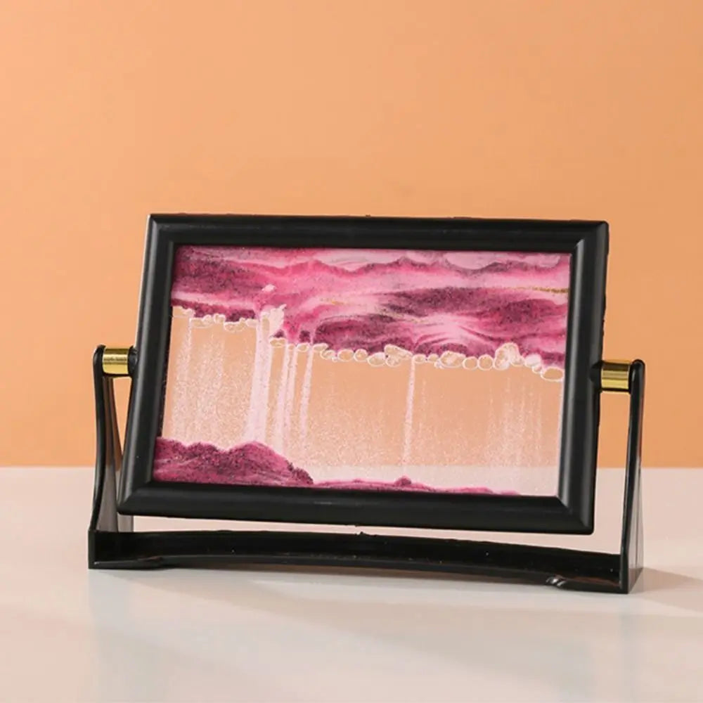 Movendo areia arte imagem para Home Decor, 3D Sandscape em movimento, Sandscape rotativo, presente.