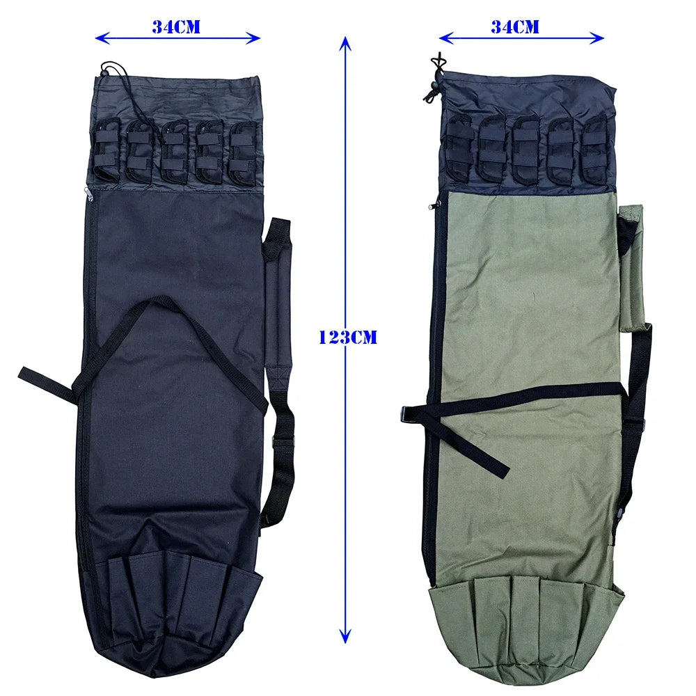 Multifuncional Pesca Rod Bag, Equipamento de pesca Bag, grande capacidade, Oxford Reel Gear Storage Case, pacote dobrável, 24x110cm