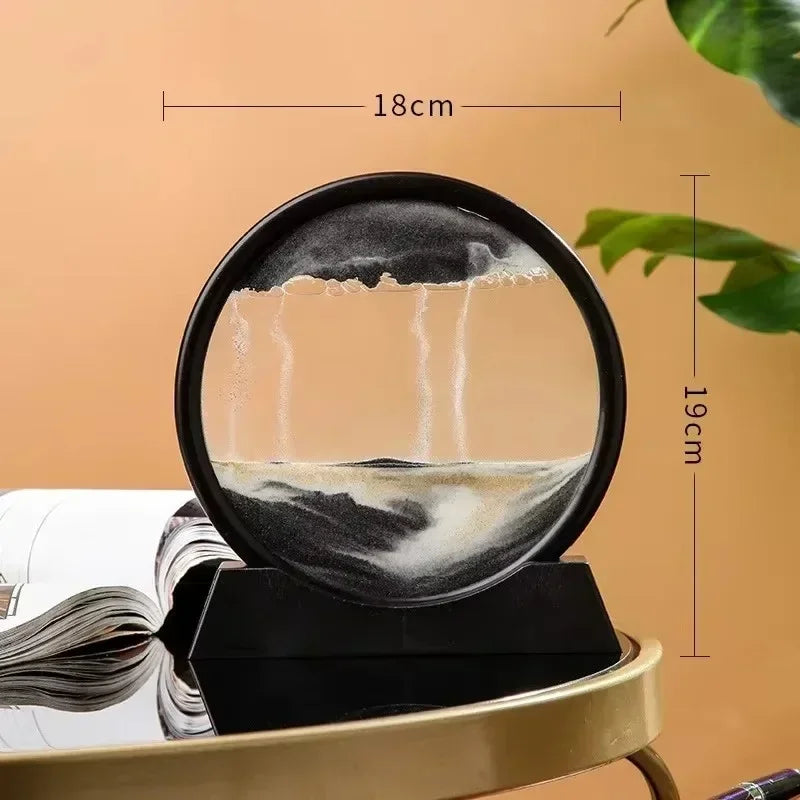 Deixe a arte fluir e transforme seu espaço! O Quadro de Decoração de Areia Movediça Fluindo 3D é uma peça de decoração única que combina arte e movimento para criar um espetáculo visual hipnotizante.
