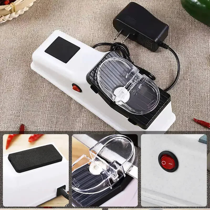 Afiador de facas profissional USB Afiador de facas elétrico ajustável para facas de cozinha Ferramenta Faca Tesoura fácil para manusear.