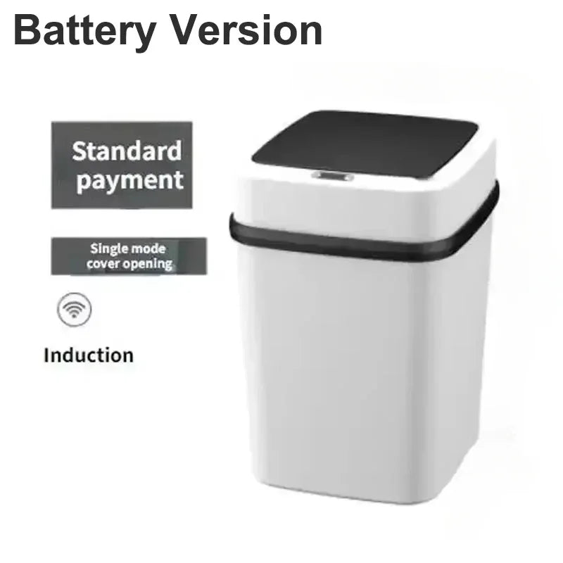 Lixeira inteligente com sensor automático, 15l, grande capacidade, sem toque, economia de energia, à prova d'água, para cozinha, banheiro, escritório doméstico
