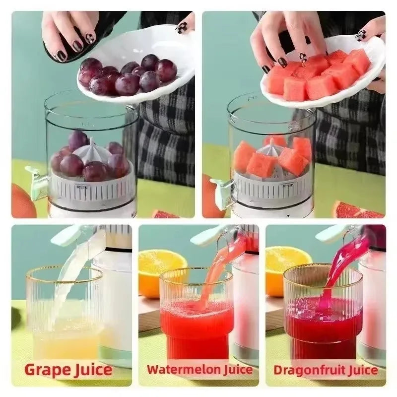 Extrator de frutas totalmente automático, espremedor doméstico portátil, máquina de separação de resíduos, espiral bidirecional, copo espremedor de frutas
