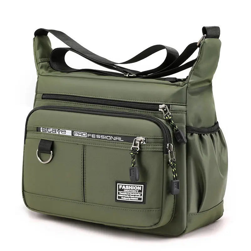 Bolsa tiracolo masculina Rilifinished, bolsa de ombro única, grande capacidade, bolsa de armazenamento, bolsos múltiplos, moda empresarial