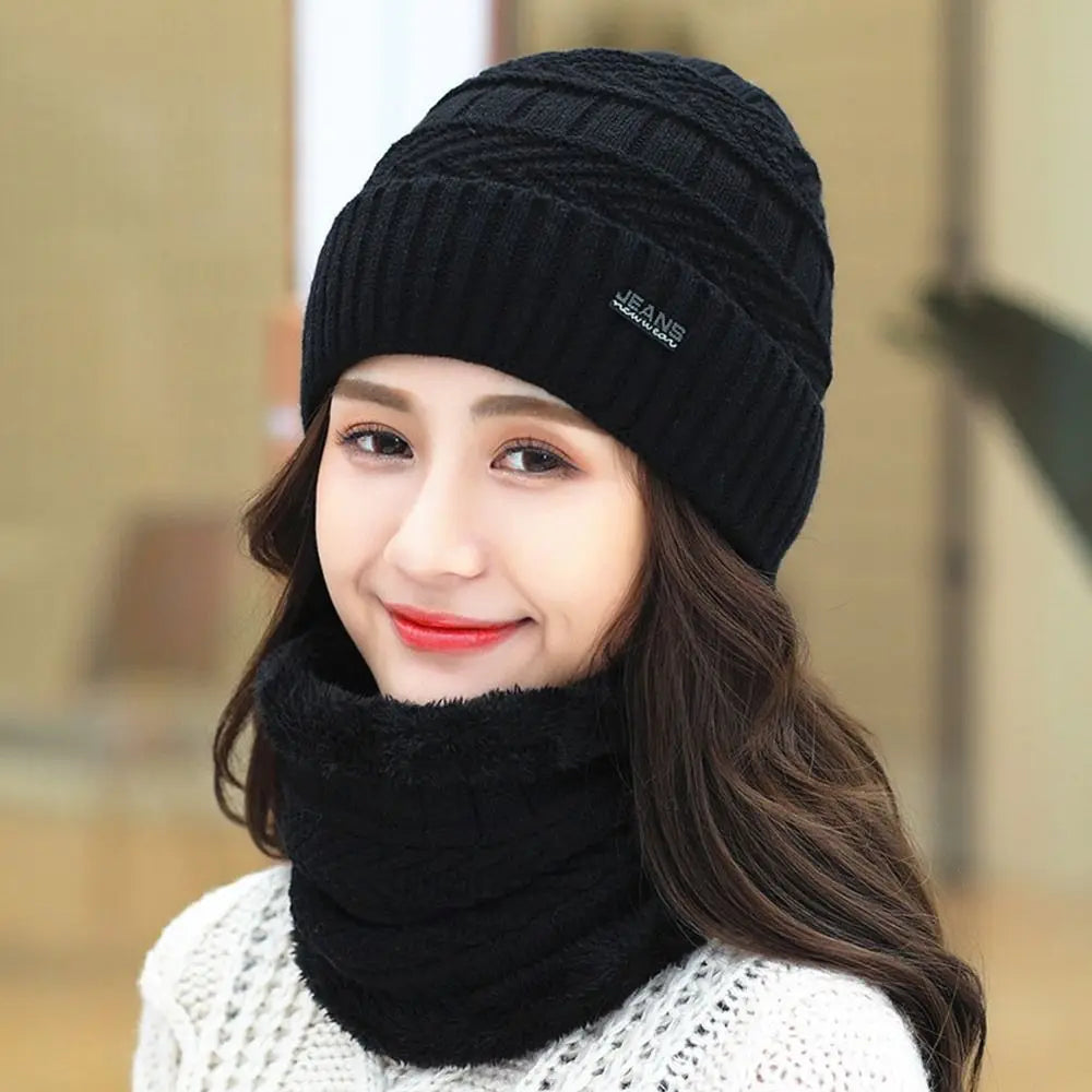 Masculino e feminino inverno gorro cachecol casual lã térmica macio quente balaclava lã,pescoço mais quente perfeito pro inverno.