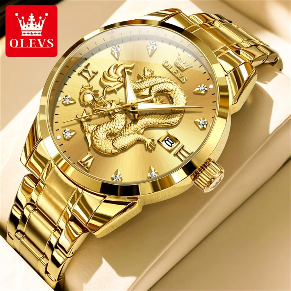 relógio.Seja inesquecível com o Olevs Ultra Diamond: o relógio que exala poder e estilo.