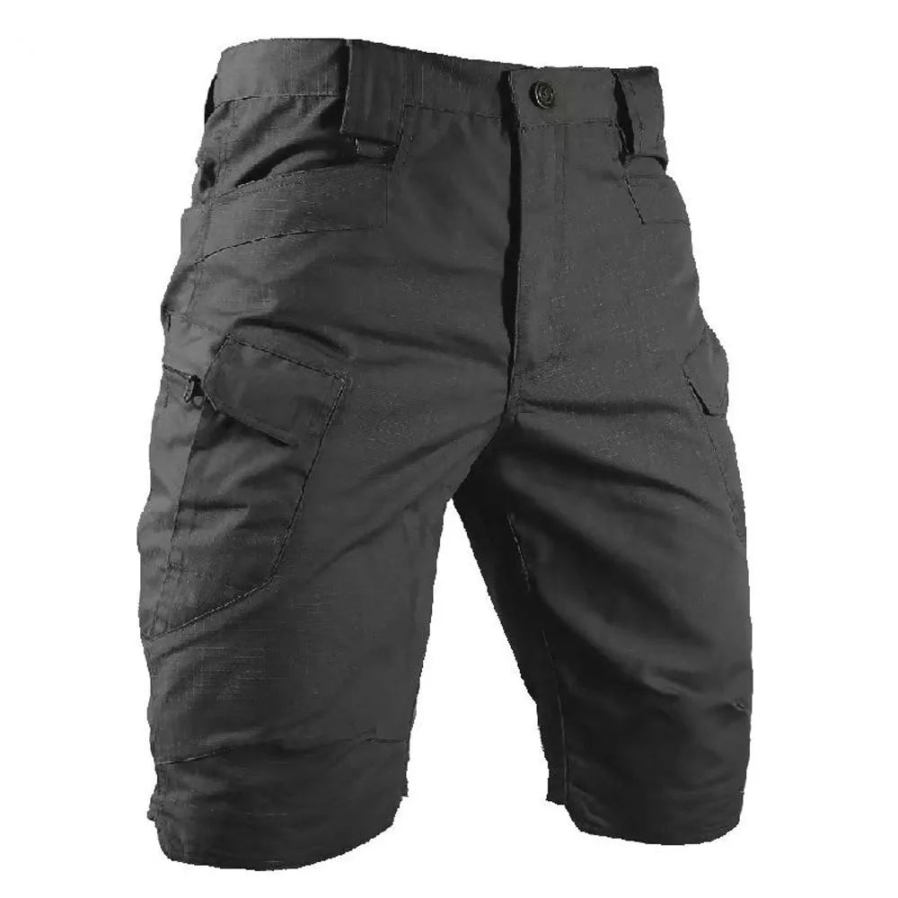 Calções táticos militares urbanos masculinos ao ar livre à prova d'água resistente ao desgaste shorts cargo de secagem rápida multi bolso calças de caminhada