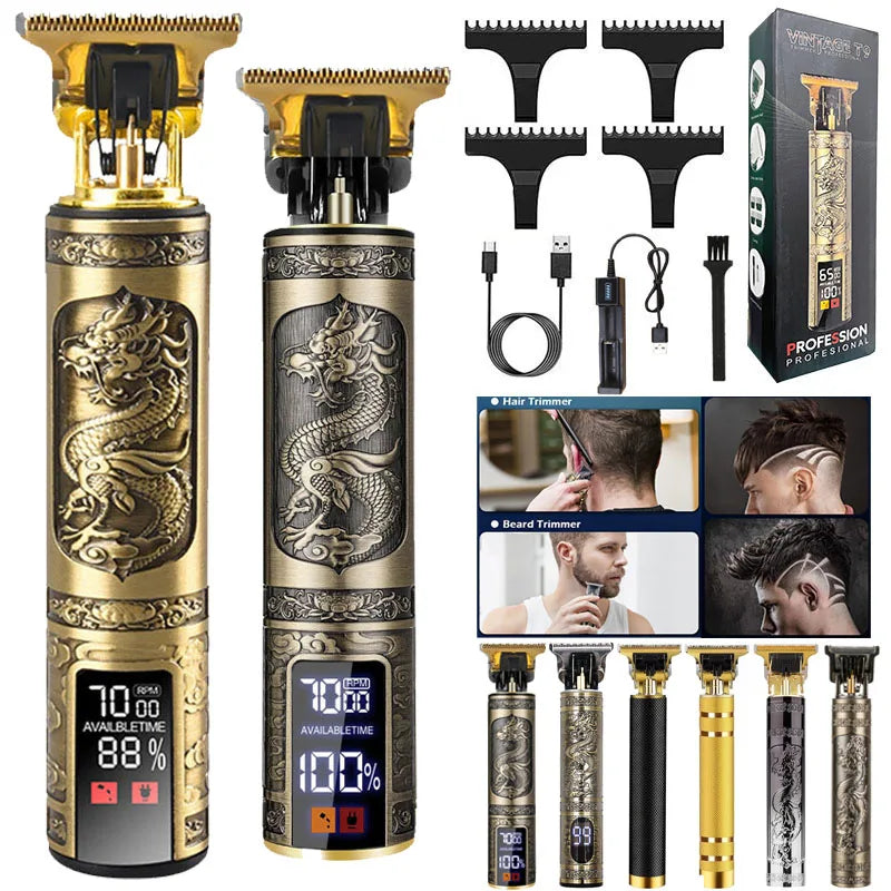 Profissional Aparador De Cabelo Elétrico Sem Fio, Impermeável, Recarregável,barbeador facíl de manuzear.