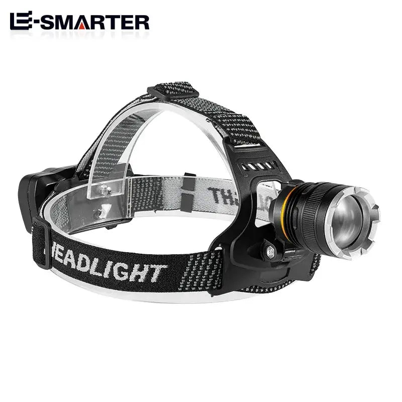 Recarregável xhp50 led farol à prova dwaterproof água luz de cabeça pesca busca acampamento cabeça lanterna zoom
