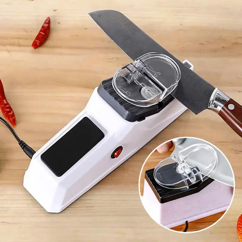 Afiador de facas profissional USB Afiador de facas elétrico ajustável para facas de cozinha Ferramenta Faca Tesoura fácil para manusear.