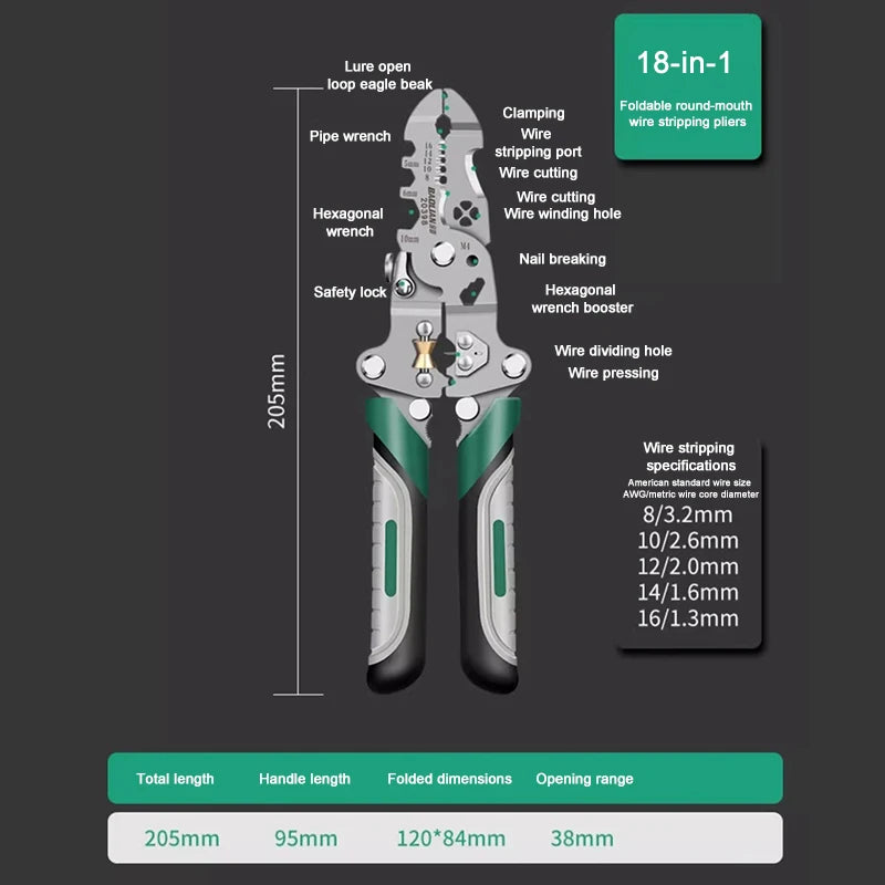 Alicate Multifuncional 8 em 1 - FletMax