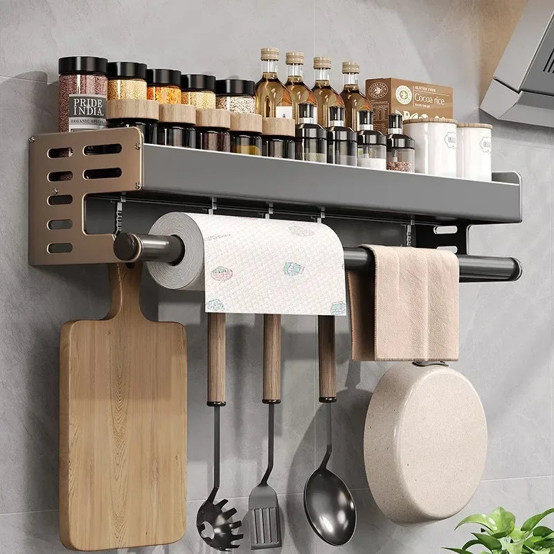 Organizador De Condimento Montado Na Parede Spice Rack Armazenamento De Louça.