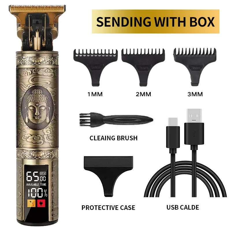 Profissional Aparador De Cabelo Elétrico Sem Fio, Impermeável, Recarregável,barbeador facíl de manuzear.