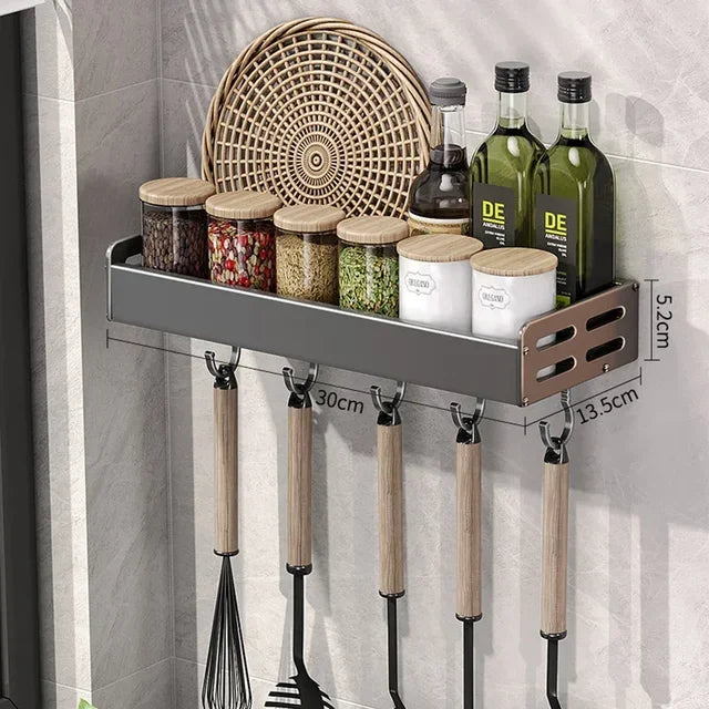 Organizador De Condimento Montado Na Parede Spice Rack Armazenamento De Louça.