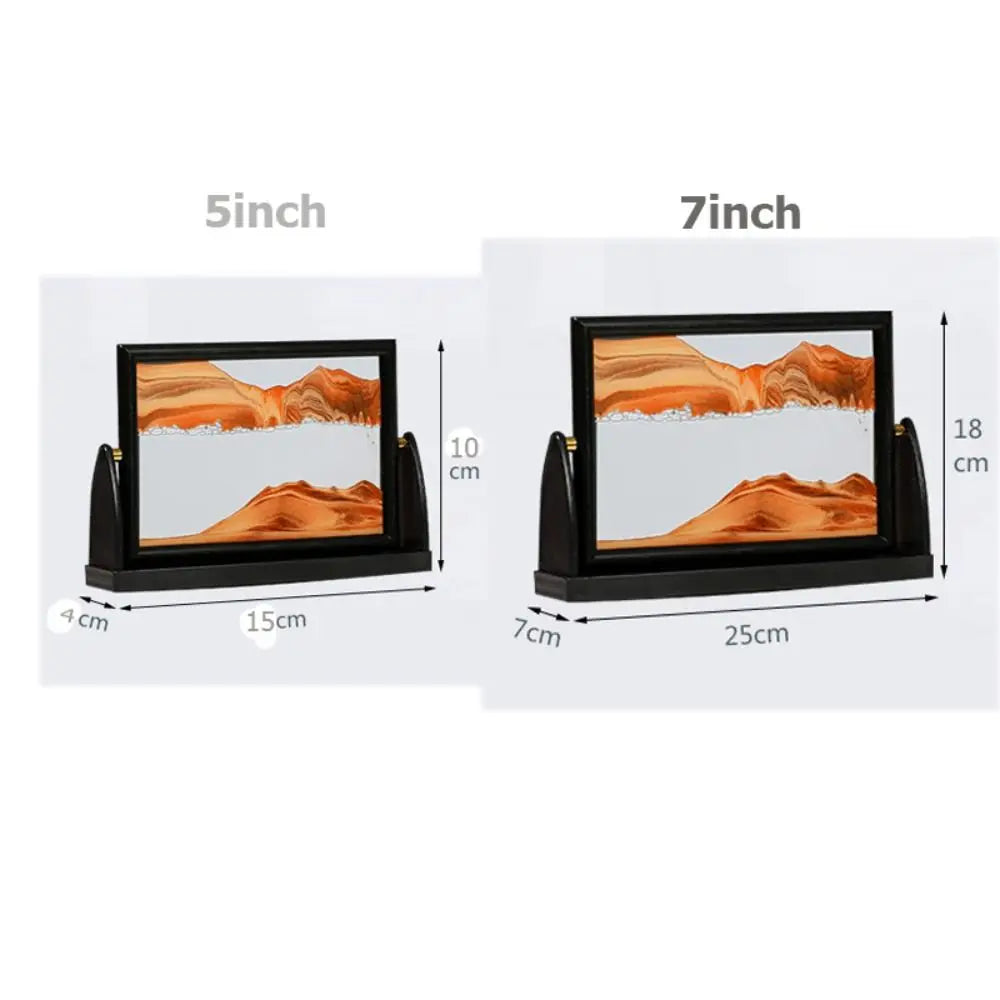 Movendo areia arte imagem para Home Decor, 3D Sandscape em movimento, Sandscape rotativo, presente.