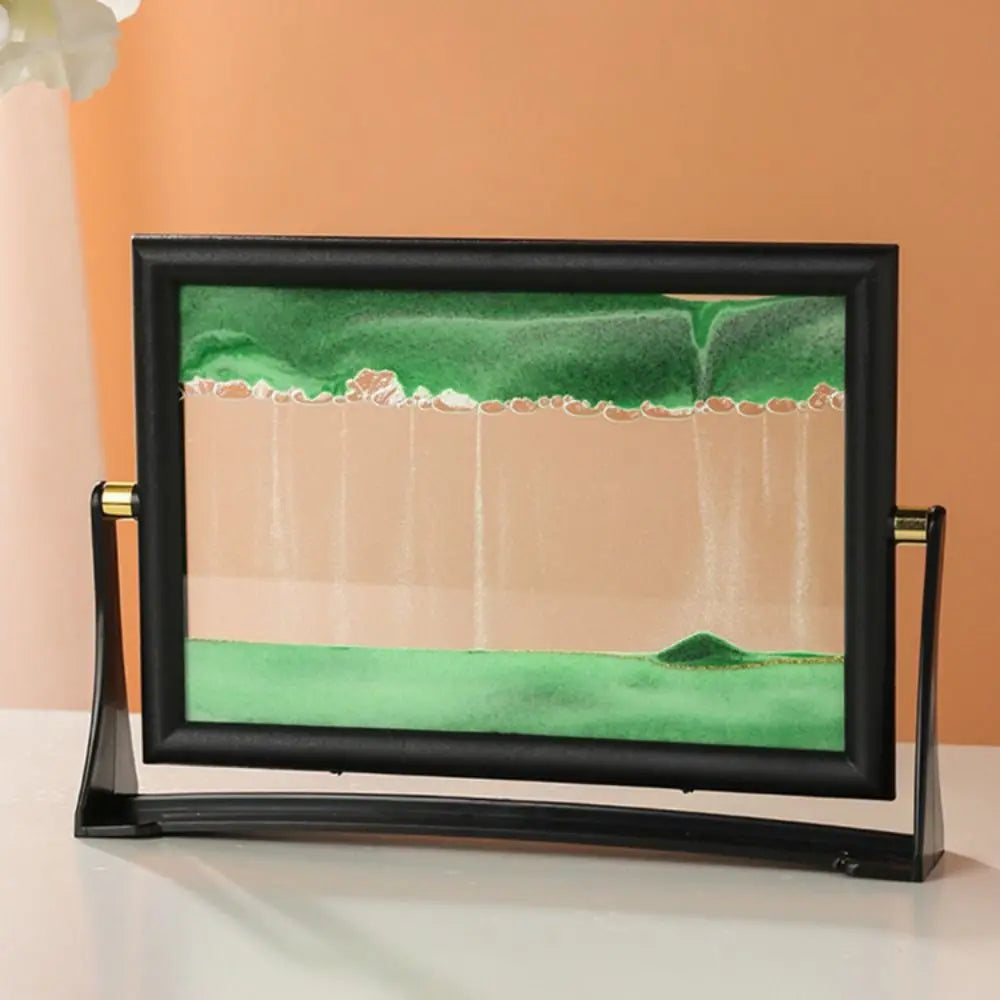 Movendo areia arte imagem para Home Decor, 3D Sandscape em movimento, Sandscape rotativo, presente.