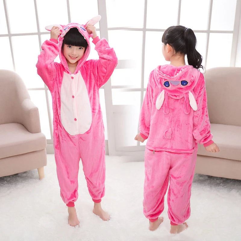 pijama disney-Stitch de inverno para crianças,agradavél e quentinho.