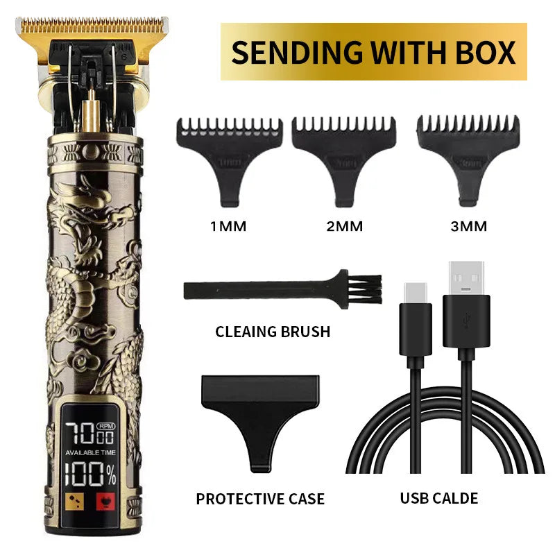 Profissional Aparador De Cabelo Elétrico Sem Fio, Impermeável, Recarregável,barbeador facíl de manuzear.