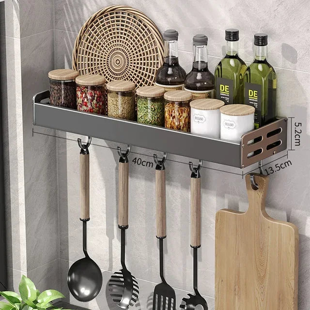 Organizador De Condimento Montado Na Parede Spice Rack Armazenamento De Louça.