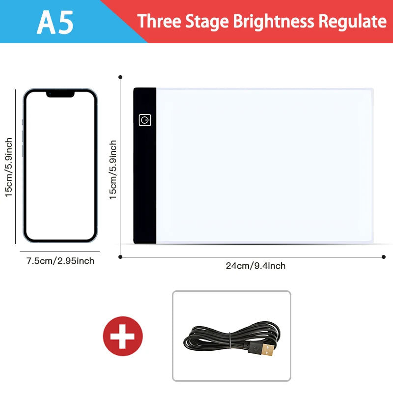 led desenho de animação pintura brinquedos educativos 3 nível placa regulável presente luz ajustável bloco de notas para crianças