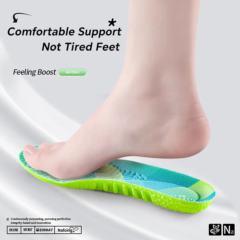 1 par de palmilhas de atualização de absorção de choque, novo almofada de ar , cheio de elasticidade, confortável, respirável