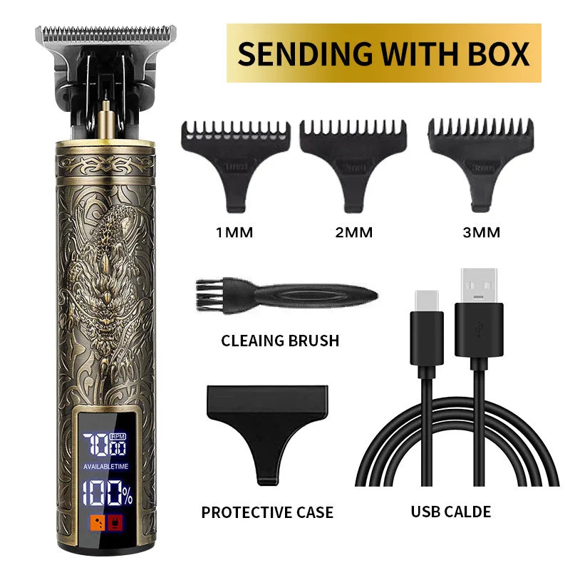 Profissional Aparador De Cabelo Elétrico Sem Fio, Impermeável, Recarregável,barbeador facíl de manuzear.