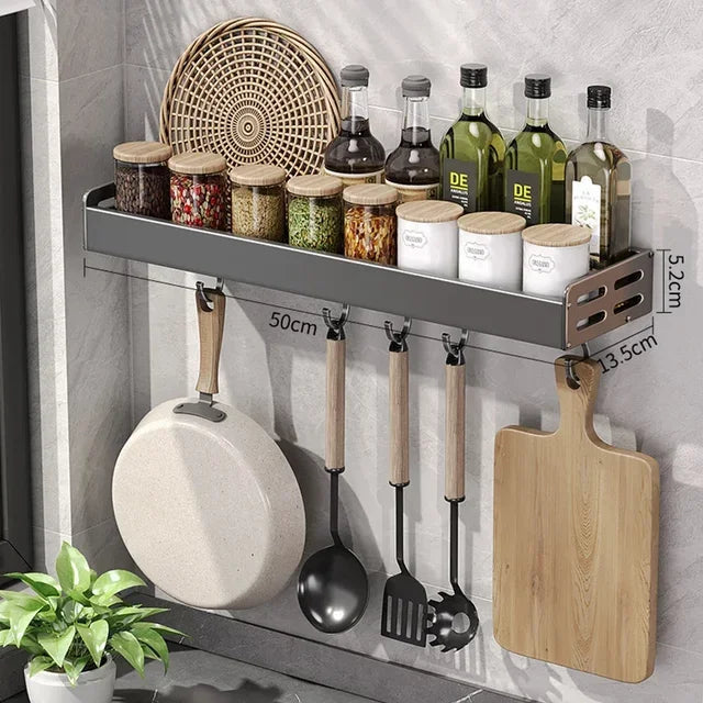 Organizador De Condimento Montado Na Parede Spice Rack Armazenamento De Louça.