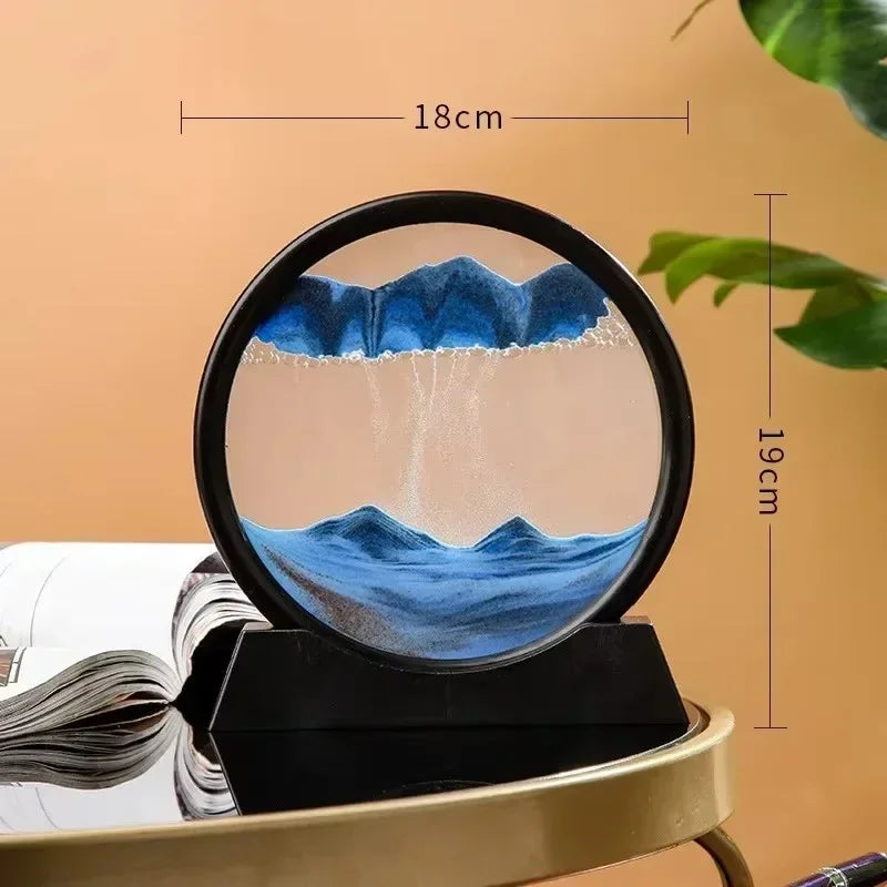 Deixe a arte fluir e transforme seu espaço! O Quadro de Decoração de Areia Movediça Fluindo 3D é uma peça de decoração única que combina arte e movimento para criar um espetáculo visual hipnotizante.