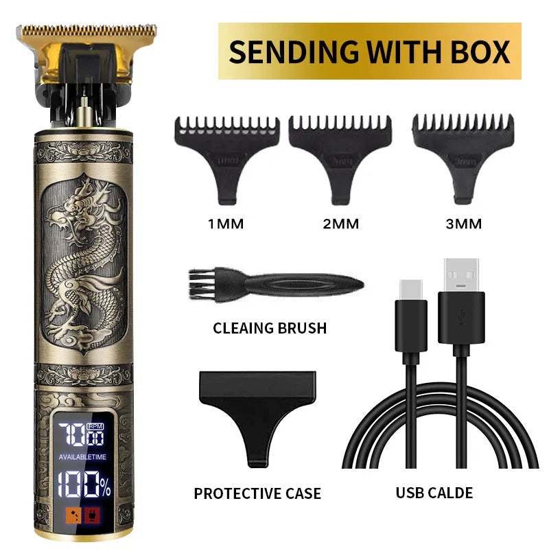 Profissional Aparador De Cabelo Elétrico Sem Fio, Impermeável, Recarregável,barbeador facíl de manuzear.